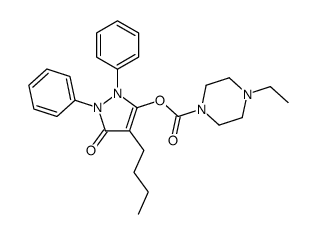 (4-butyl-5-oxo-1,2-diphenylpyrazol-3-yl) 4-ethylpiperazine-1-carboxylate Structure