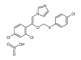 1-[(Z)-2-[(4-chlorophenyl)sulfanylmethoxy]-2-(2,4-dichlorophenyl)ethenyl]imidazole,nitric acid结构式