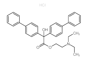 2-diethylaminoethyl 2-hydroxy-2,2-bis(4-phenylphenyl)acetate Structure