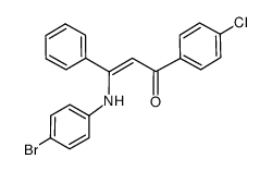 (Z)-3-((4-bromophenyl)amino)-1-(4-chlorophenyl)-3-phenylprop-2-en-1-one结构式