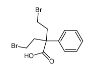 4-bromo-2-(2-bromo-ethyl)-2-phenyl-butyric acid Structure