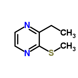 2-乙基-3-(甲硫基)吡嗪结构式