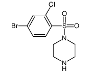 1-[(4-溴-2-氯苯基)磺酰基]哌嗪结构式