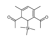 1,1'-(4,6-dimethyl-2-(trimethylsilyl)cyclohexa-3,5-diene-1,3-diyl)bis(ethan-1-one) Structure