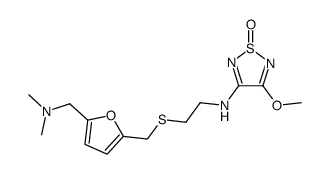 3-{2-[(5-Dimethylaminomethyl-furan-2-yl)methylthio]ethylamino}-4-methoxy-1,2,5-thiadiazole 1-oxide结构式