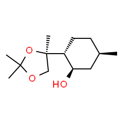 Cyclohexanol, 5-methyl-2-[(4S)-2,2,4-trimethyl-1,3-dioxolan-4-yl]-, (1R,2R,5R)- (9CI) Structure