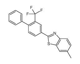6-methyl-2-[4-phenyl-3-(trifluoromethyl)phenyl]-1,3-benzothiazole结构式