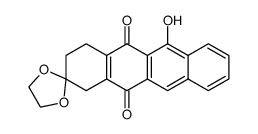 2,2-ethylenedioxy-6-hydroxy-1,2,3,4-tetrahydro-5,12-naphthacenequinone结构式