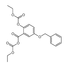 5-(benzyloxy)-2-((ethoxycarbonyl)oxy)benzoic (ethyl carbonic) anhydride结构式