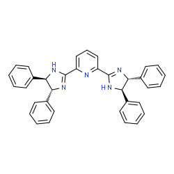 2,6-双[(4R,5R)-4,5-二氢-4,5-二苯基-1H-咪唑-2-基]吡啶结构式