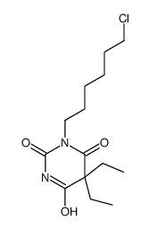 1-(6-chlorohexyl)-5,5-diethyl-1,3-diazinane-2,4,6-trione结构式
