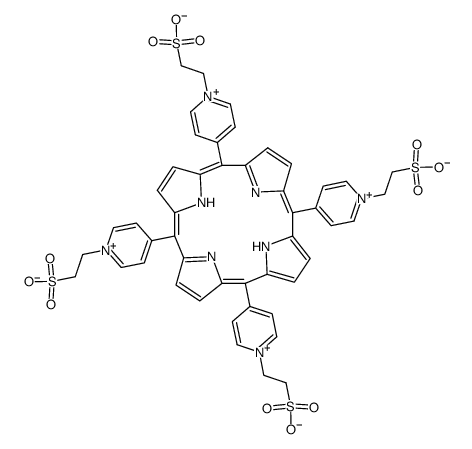 5,10,15,20-tetra(4-N-sulfoethylpyridinim)porphyrin结构式