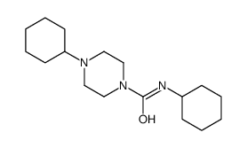 N,4-dicyclohexylpiperazine-1-carboxamide Structure
