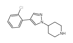 4-[4-(2-氯苯基)-1H-吡唑-1-基]哌啶结构式