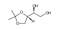 1,2-Ethanediol, 1-[(4S)-2,2-dimethyl-1,3-dioxolan-4-yl]-, (1S)结构式