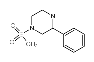 1-甲烷磺酰基-3-苯基哌嗪结构式