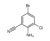 2-氨基-5-溴-3-氯苯甲腈结构式