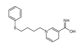 1-(4-phenylsulfanylbutyl)-4H-pyridine-3-carboxamide结构式