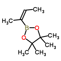 4,4,5,5-Tetramethyl-2-[(1E)-1-methyl-1-propen-1-yl]-1,3,2-dioxaborolane Structure