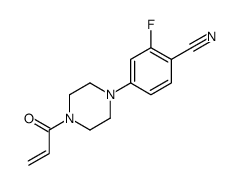 2-fluoro-4-(4-prop-2-enoylpiperazin-1-yl)benzonitrile Structure