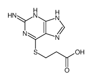 3-[(2-amino-1H-purin-6-yl)thio]propionic acid Structure