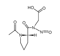 N-(N-acetylprolyl)-N-nitrosoglycine结构式