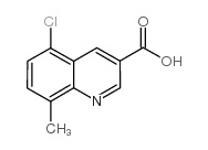 5-氯-8-甲基喹啉-3-羧酸结构式