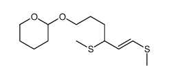 2-[4,6-bis(methylsulfanyl)hex-5-enoxy]oxane结构式