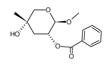 Methyl-2-O-benzoyl-3-desoxy-4-C-methyl-β-D-erythro-pentopyranosid Structure