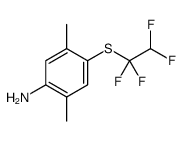 2,5-dimethyl-4-(1,1,2,2-tetrafluoroethylsulfanyl)aniline结构式