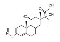 11β,17,21-trihydroxy-pregn-4-eno[2,3-d]isoxazol-20-one Structure