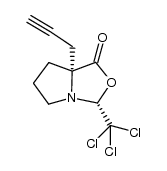(3R,7aR)-7a-(prop-2-yn-1-yl)-3-(trichloromethyl)tetrahydropyrrolo[1,2-c]oxazol-1(3H)-one结构式
