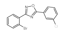 3-(2-Bromophenyl)-5-(3-chlorophenyl)-1,2,4-oxadiazole Structure