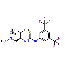 (R)-1-[3,5-双(三氟甲基)苯基]-3-[1-(二甲基氨基)-3-甲基丁烷-2-基]硫脲结构式