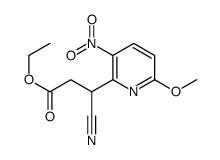 Ethyl 3-cyano-3-(6-methoxy-3-nitro-2-pyridinyl)propanoate结构式