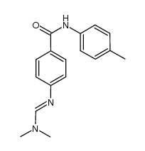 4-((dimethylamino)methyleneamino)-N-4-tolyl-benzamide结构式