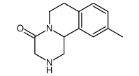 10-甲基-2,3,6,7-四氢-1H-吡嗪并[2,1-a]异喹啉-4(11bh)-酮结构式