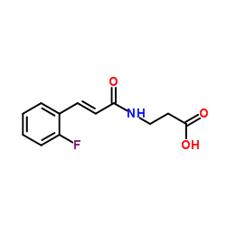 N-[(2E)-3-(2-Fluorophenyl)-2-propenoyl]-β-alanine Structure