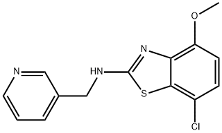 7-氯-4-甲氧基-N-(吡啶-3-基甲基)苯并[D]噻唑-2-胺结构式