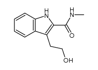 3-(2-Hydroxyethyl)-N-methyl-1H-indole-2-carboxamide结构式