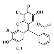 4,5-dibromo-2,6,7-trihydroxy-9-(2-nitrophenyl)xanthen-3-one Structure