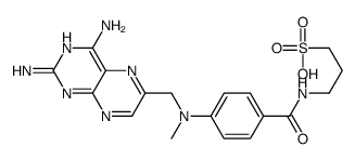 3-[[4-[(2,4-diaminopteridin-6-yl)methyl-methylamino]benzoyl]amino]propane-1-sulfonic acid Structure
