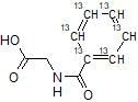 Hippuric Acid- 13 C6 Structure