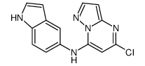 5-氯-n-1H-吲哚-5-基吡唑并[1,5-a]嘧啶-7-胺结构式