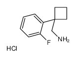 (1-(2-Fluorophenyl)cyclobutyl)methanamine hydrochloride structure