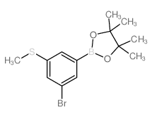 3-溴-5-甲基硫代苯硼酸频那醇酯结构式
