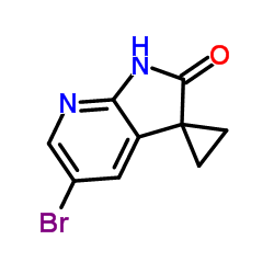 5'-溴-1',2'-二氢螺[环丙并-1,3'-吡咯并[2,3-b]吡啶]-2'-酮结构式