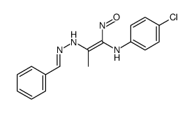 (E)-2-N-[(E)-benzylideneamino]-1-N-(4-chlorophenyl)-1-nitrosoprop-1-ene-1,2-diamine结构式