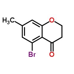 5-Bromo-7-methyl-2,3-dihydro-4H-chromen-4-one Structure