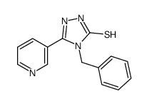 4-benzyl-3-pyridin-3-yl-1H-1,2,4-triazole-5-thione结构式